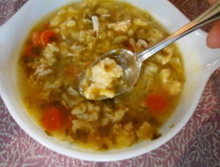 chicken soup w mombriglio
