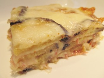 1 eggplant with salame