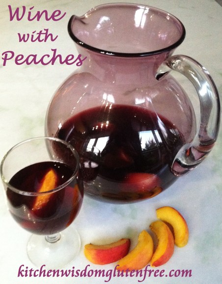 peaches in wine w writing