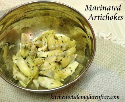 artichokes marinated w writing