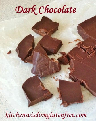 dark chocolate w writing