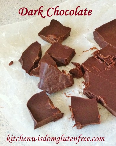 dark chocolate w writing