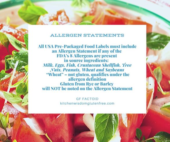allergen statement